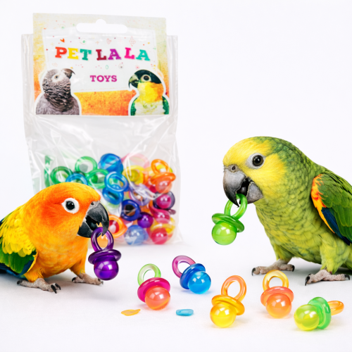 Smoczki do łapki | Akrylowa zabawka dla wszystkich papug 12szt od ParrotPlanet.pl