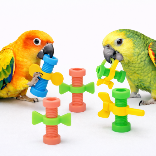 Turbiny i śruby - zabawka do łapki dla papug 4 szt od ParrotPlanet.pl