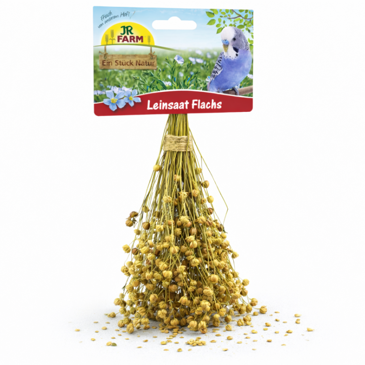 JR FARM Len w kłosach do chrupania dla wszystkich papug 30g od ParrotPlanet.pl