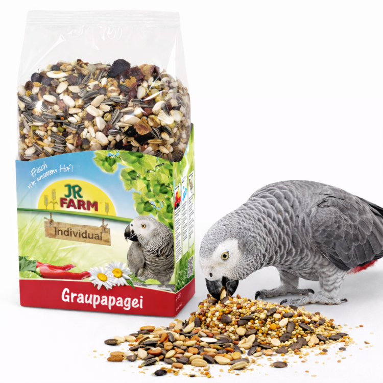 Jr Farm Individual African Grey - pokarm PREMIUM dedykowany dla żako 950g od ParrotPlanet.pl