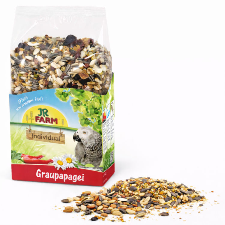 Jr Farm Individual African Grey - pokarm PREMIUM dedykowany dla żako 950g od ParrotPlanet.pl
