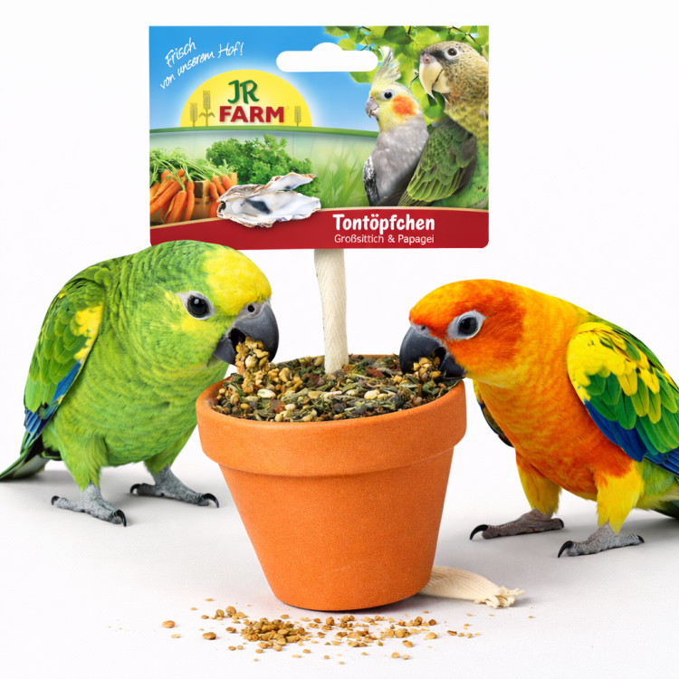 JR FARM Gliniana Donica - pyszna przekąska dla wszystkich większych papug 260 g od ParrotPlanet.pl