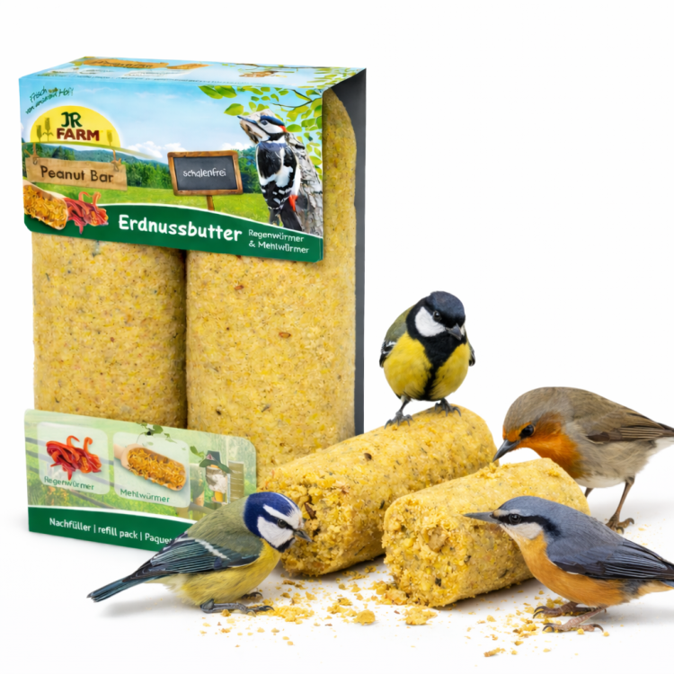 JR FARM Peanut Bar - baton orzechowy z dżdżownicami i mącznikami 2 sztuki 700g od ParrotPlanet.pl