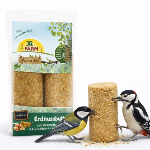 Peanut Bar JR FARM – wysokobiałkowa przekąska z orzechami i larwami dla dzikich ptaków