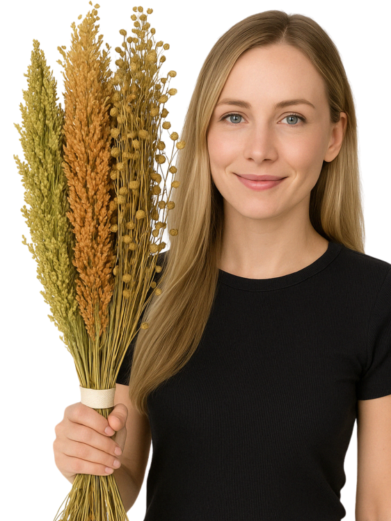 JR FARM Pick & Fly 130 g – naturalny bukiet kłosów dla gryzoni | sorgo, proso, len od ParrotPlanet.pl