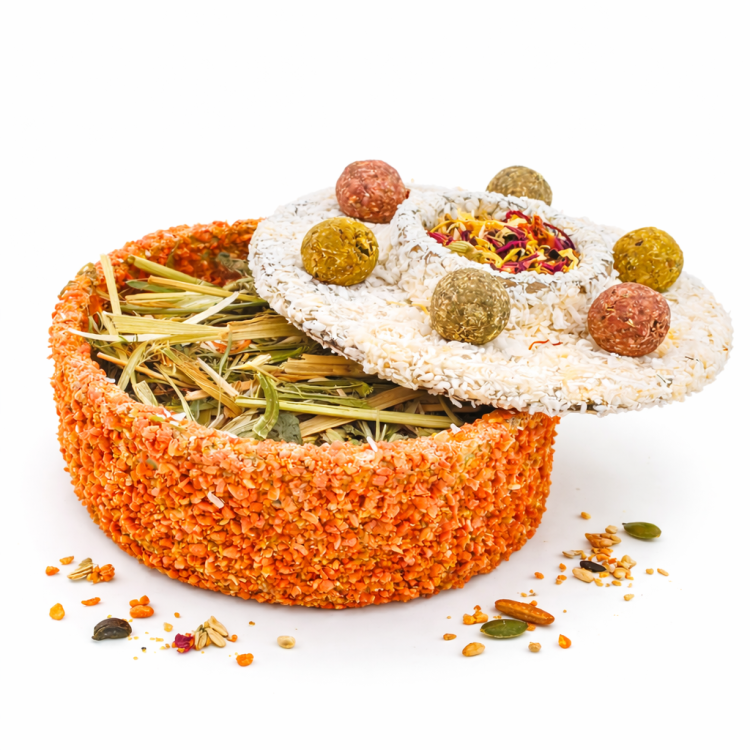 JR FARM Pyszne Ciacho 200 g bezzbożowa przekąska tort dla gryzoni do żerowania od ParrotPlanet.pl