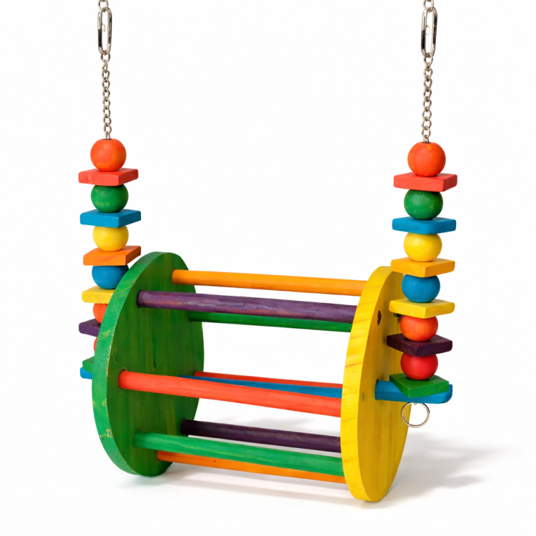 Diabelski Młyn L - Huśtawko zabawka dla papug od ParrotPlanet.pl