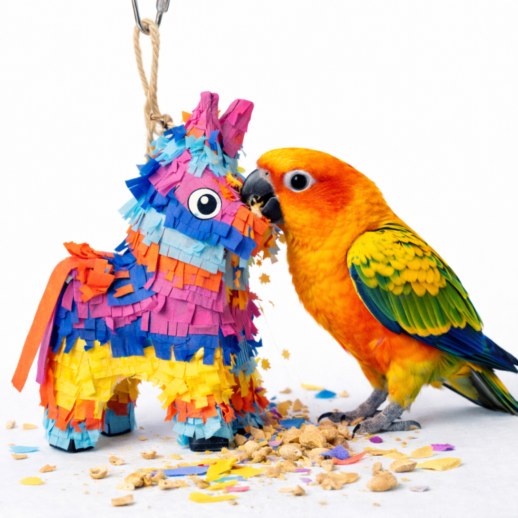 Lama Piniata – zabawka dla małych i średnich papug  od ParrotPlanet.pl