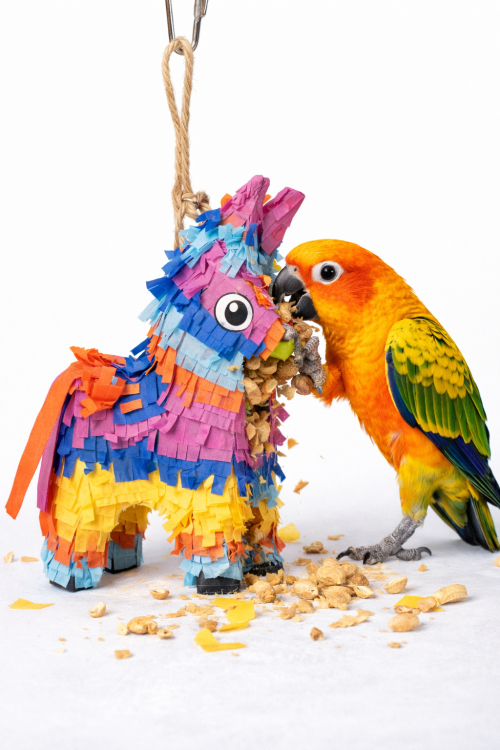 Lama Piniata – zabawka dla małych i średnich papug  od ParrotPlanet.pl