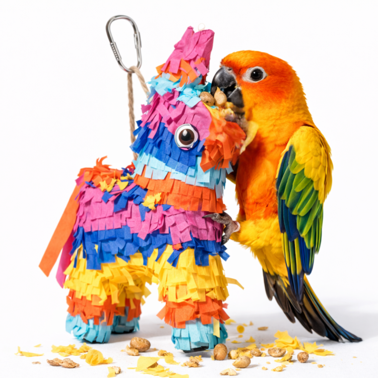 Lama Piniata – zabawka dla małych i średnich papug  od ParrotPlanet.pl