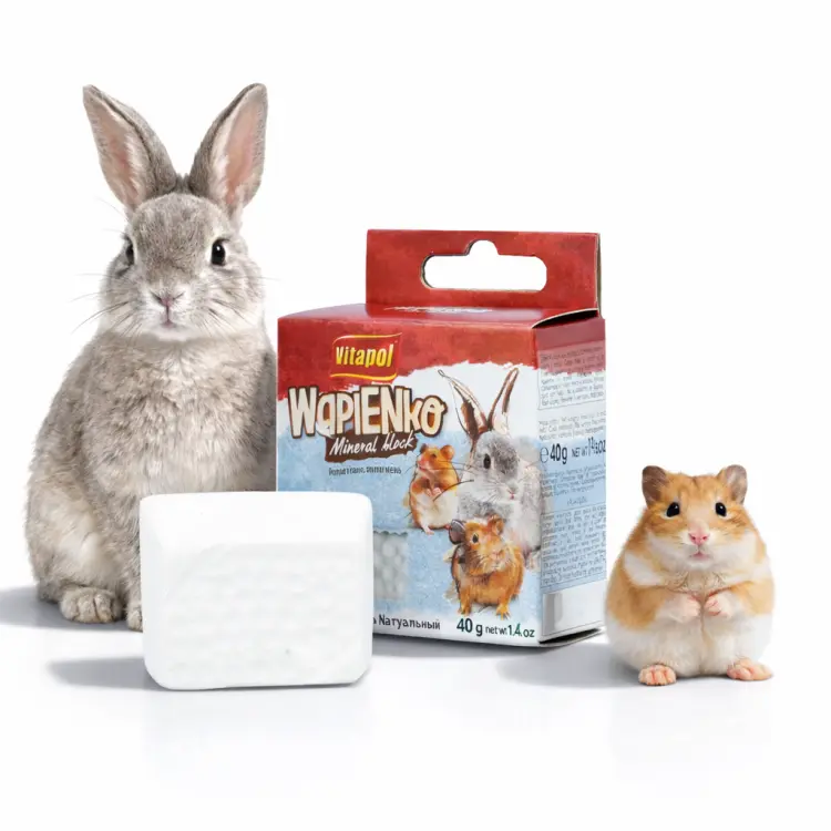 VITAPOL Wapienko Naturalne Kostka Wapienna dla Gryzoni i Królików | Naturalne źródło wapnia od ParrotPlanet.pl