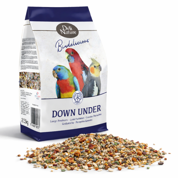 Deli Nature Birdelicious Down Under 2,5 kg | Pokarm dla średnich papug australijskich