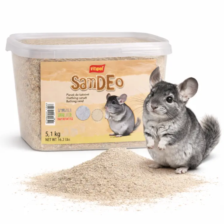 Vitapol Sande – piasek do kąpieli dla szynszyli i gryzoni – naturalne czyszczenie futra – 5,1 kg (3 l) od ParrotPlanet.pl