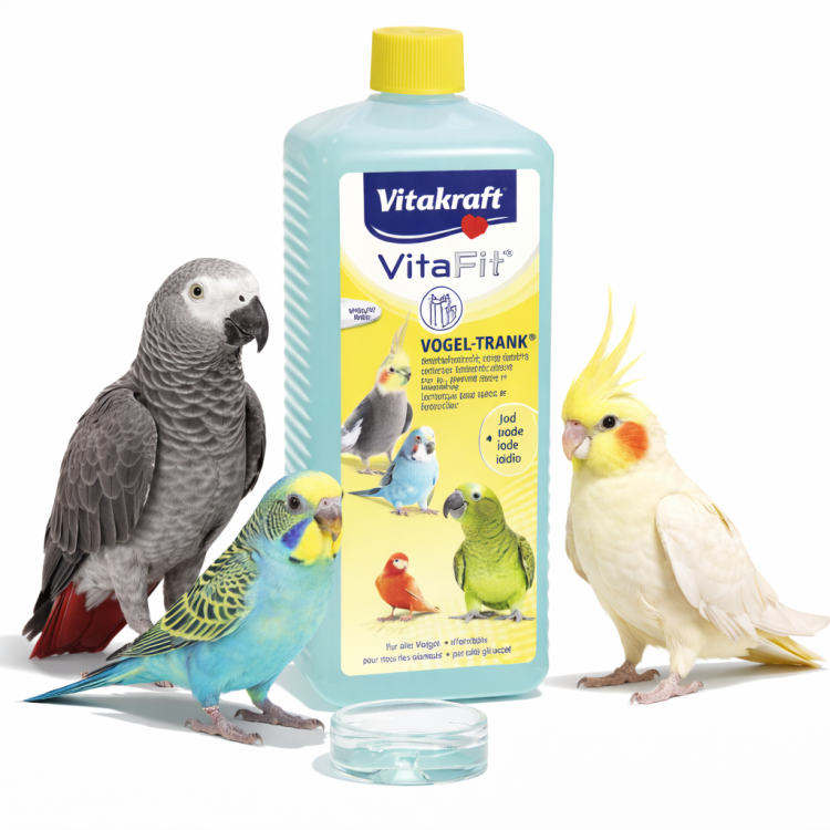 Vitakraft Woda Pitna dla Ptaków z Jodem 500 ml | Mineralna woda dla ptaków ozdobnych od ParrotPlanet.pl