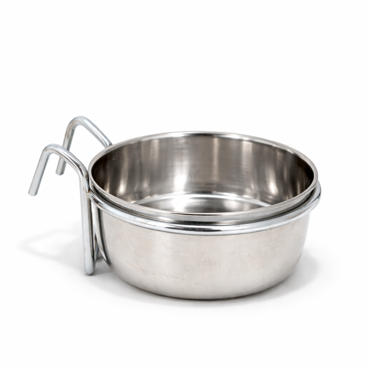 Zolux Miska Podwieszana ze Stali Nierdzewnej 0,56 l | Miska do klatki dla zwierząt od ParrotPlanet.pl