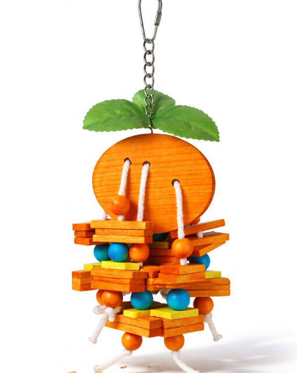 Pomarańczowa rozkosz - zabawka dla wszystkich papug  od ParrotPlanet.pl