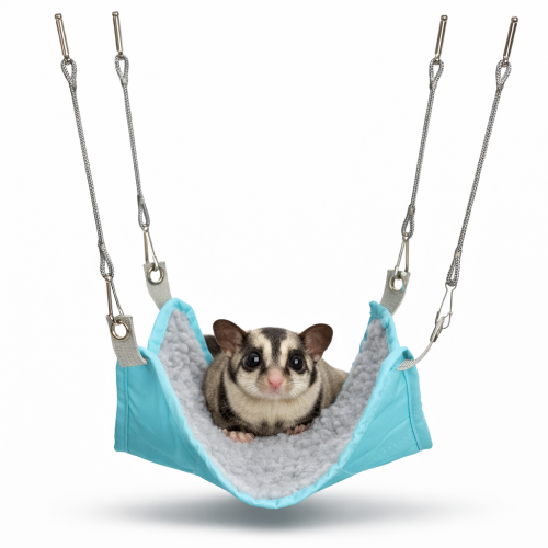 Hamak 18 × 18 cm – zawieszane legowisko dla lotopałanki od ParrotPlanet.pl