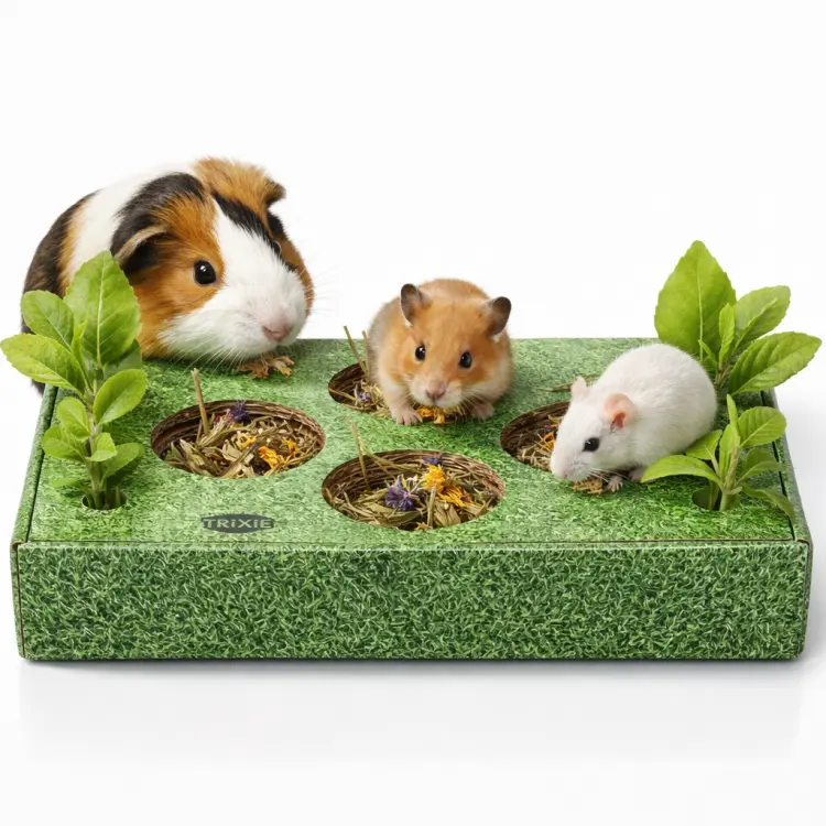 Mata kartonowa 28 × 3,7 × 18 cm – zabawka węchowa dla gryzoni od ParrotPlanet.pl