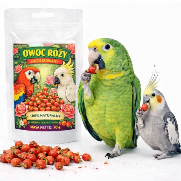 Premium Parrot Food – Healthy Garden Rosehip – Liofilizowany Owoc Dzikiej Róży dla wszystkich papug 70g od ParrotPlanet.pl