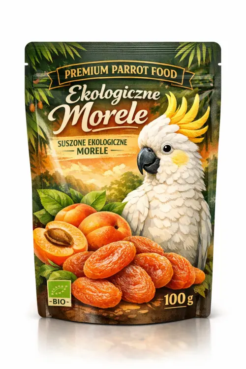 Premium Parrot Food - Ekologiczne Morele - dla wszystkich papug 100g od ParrotPlanet.pl