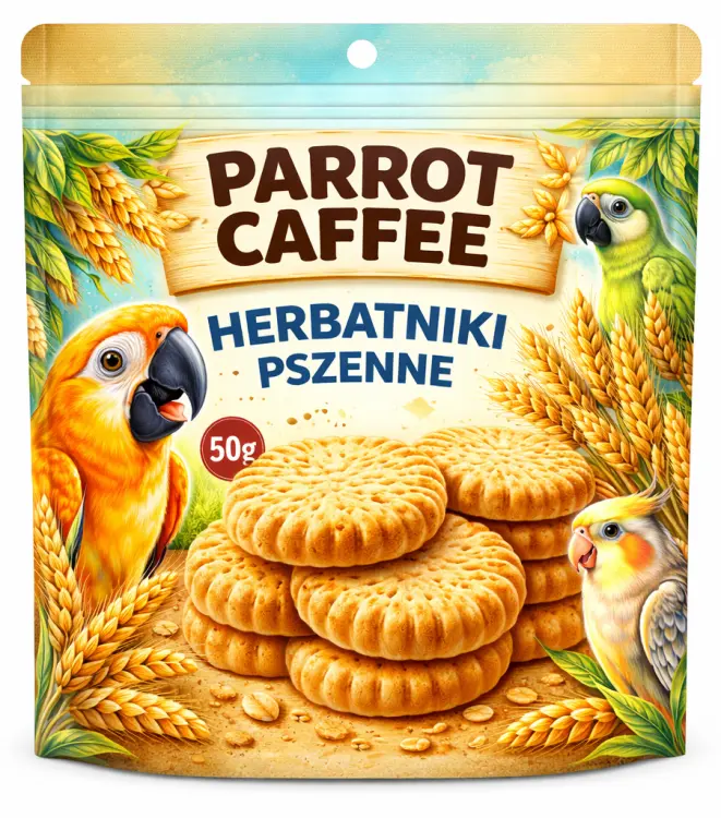 Crunchy Wheat Cookie – Herbatniki pszenne – 50g – Przekąska dla wszystkich papug od ParrotPlanet.pl