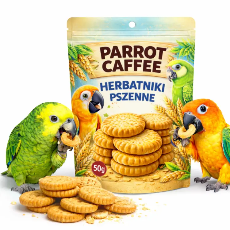 Crunchy Wheat Cookie – Herbatniki pszenne – 50g – Przekąska dla wszystkich papug od ParrotPlanet.pl