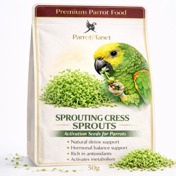 Premium Parrot Food | Rzeżucha | Nasiona na Kiełki | dla Papug 50g od ParrotPlanet.pl