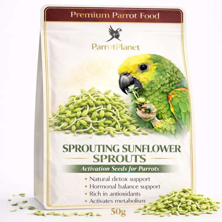 Premium Parrot Food | Słonecznik | Nasiona na Kiełki | dla Papug 50g  od ParrotPlanet.pl