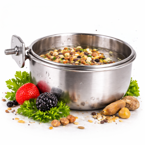 Miska przykręcana dla papug 590 ml 12 cm stal nierdzewna – stabilność higiena i wygodne karmienie od ParrotPlanet.pl
