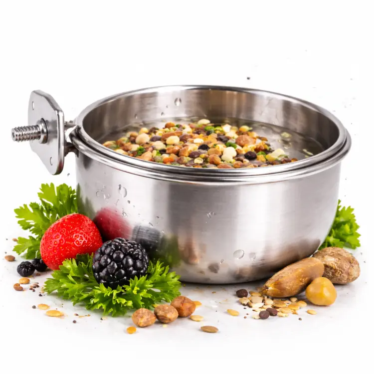 Miska przykręcana dla papug 590 ml 12 cm stal nierdzewna – stabilność higiena i wygodne karmienie od ParrotPlanet.pl