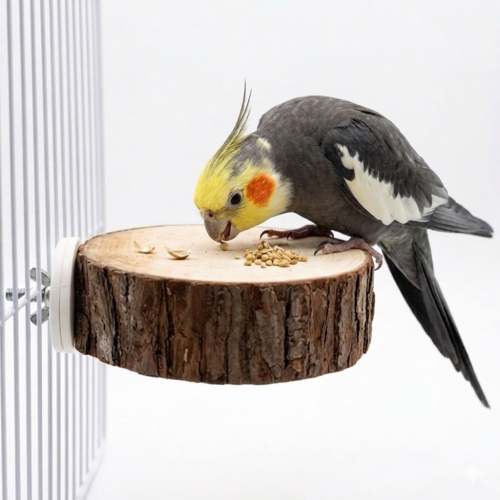 Drewniany Stolik dla PaPug Okrągły rozm.S/M od ParrotPlanet.pl