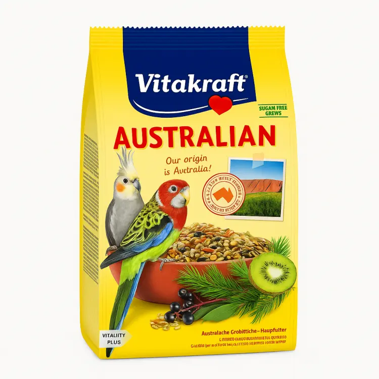 Vitakraft Australian 750 g – Premium karma dla nimf i rozelli | Naturalne składniki, owoce, ziarna, pełen zestaw witamin od ParrotPlanet.pl