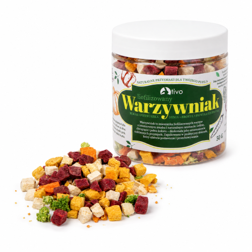 Warzywniak- chrupiące liofilizowane warzywa dla papug 50g od ParrotPlanet.pl
