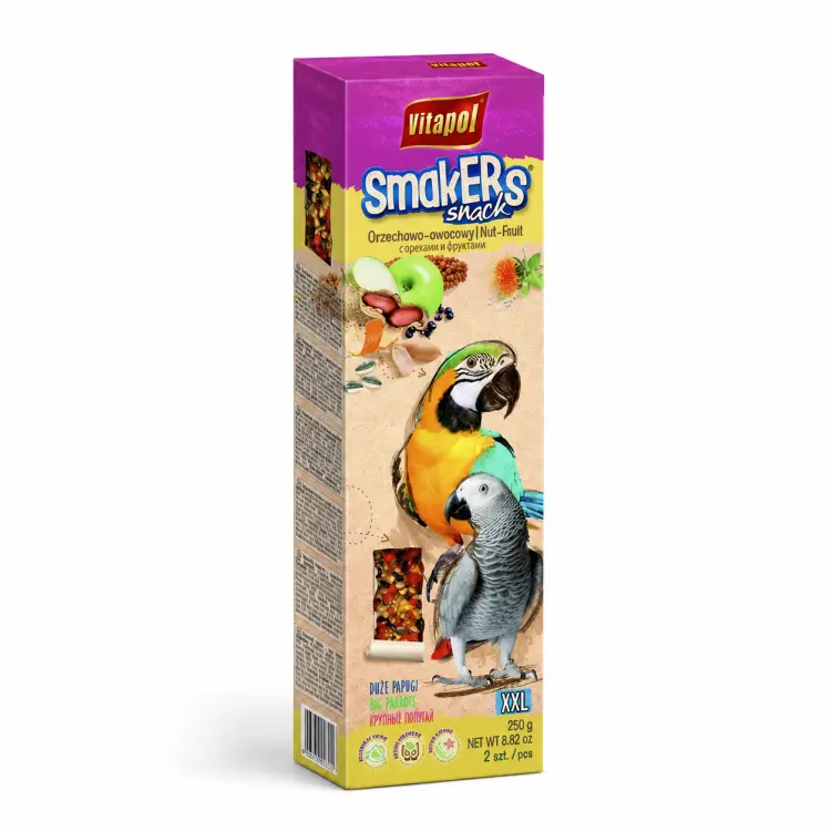 SMAKERS MEGA XXL | ORZECHOWO-OWOCOWE DLA DUŻYCH PAPUG 450 g od ParrotPlanet.pl