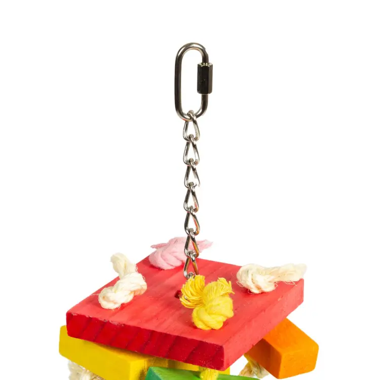 Big Blocks Adventure XL – duża drewniana zabawka dla papug 50 × 14 × 14 cm od ParrotPlanet.pl