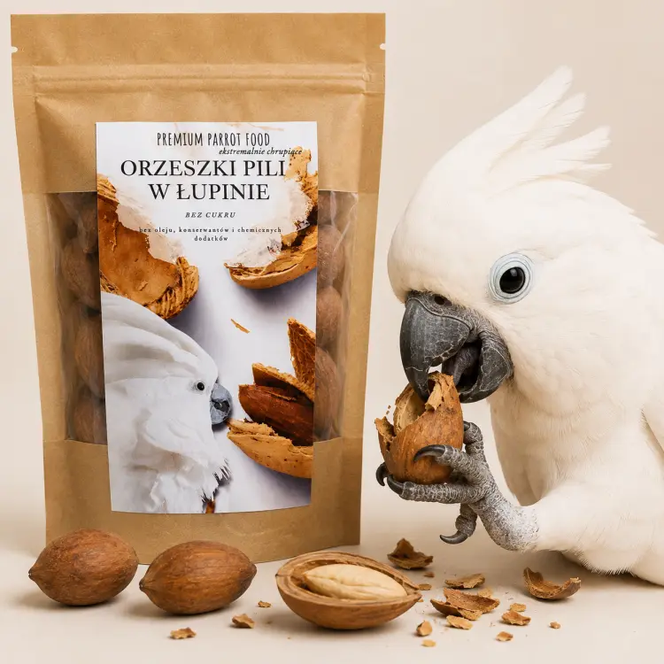 Premium Parrot Food | Orzeszki pili w łupinie dla papug | naturalny przysmak | 100g od ParrotPlanet.pl