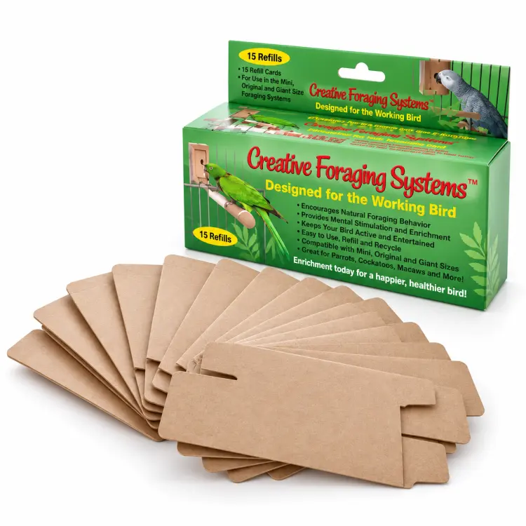 Creative Foraging Systems – kartonowe wkłady do żerowania dla papug, 15 szt. od ParrotPlanet.pl