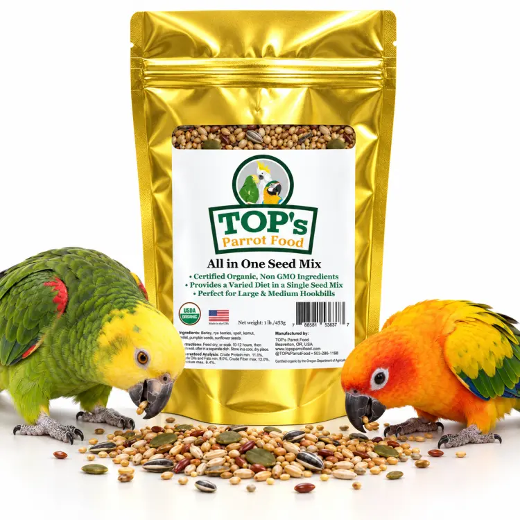 TOP'S All In One Soak Mix - Organiczna mieszanka do kiełkowania dla dużych papug 453g ParrotPlanet.pl