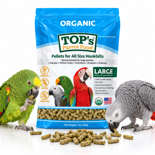 TOP's Parrot Pellets for All Size HookBills - Organiczny granulat Top's dla średnich i dużych PaPug 453 g od ParrotPlanet.pl