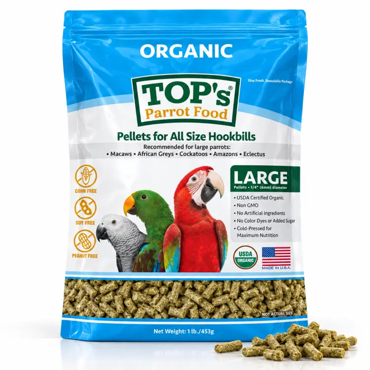 TOP's Parrot Pellets for All Size HookBills - Organiczny granulat Top's dla średnich i dużych PaPug 453 g od ParrotPlanet.pl