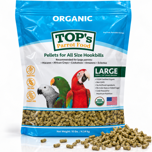 TOP's Parrot Pellets for All Size HookBills - Organiczny granulat Top's dla wszystkich gatunków PaPug 4,54 kg od ParrotPlanet.pl