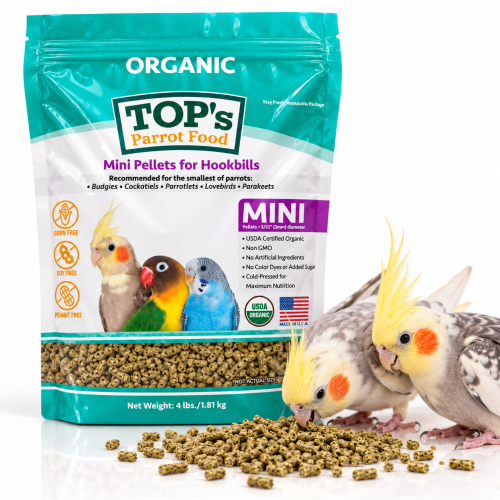 Top's Organic Parrot Food - Mini - Granulat dla nimf i innych małych papug 1,81 kg od ParrotPalnet.pl