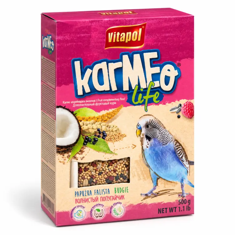 Vitapol Karmeo LIFE Mieszanka dla Papużek Falistych 500 g – Pełnoporcjowa Karma Life od ParrotPlanet.pl