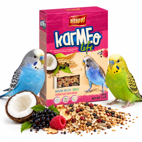 Vitapol Karmeo LIFE Mieszanka dla Papużek Falistych 500 g – Pełnoporcjowa Karma Life od ParrotPlanet.pl