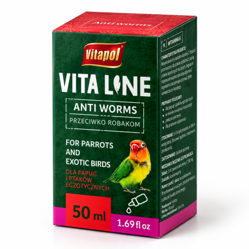 Vitapol Vitaline Przeciwko Robakom dla Papug i Ptaków Egzotycznych 50 ml od ParrotPlanet.pl