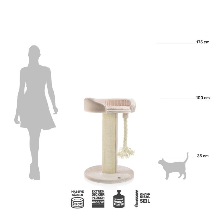 ONTARIO XXL- Drapak Legowisko dla KOTA Canadian Cat - biało-beżowy od ParrotPlanet.pl