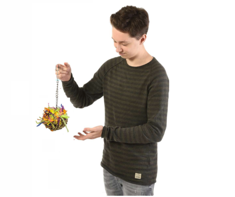 Piłka do dziobania S- dla małych i średnich PaPug od ParrotPlanet.pl